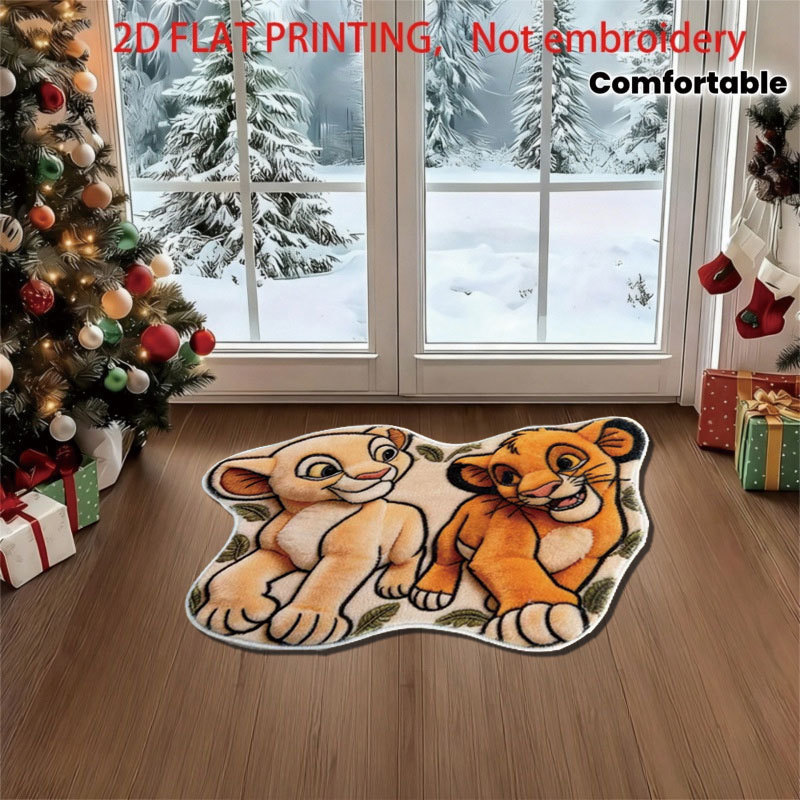 Temu Imitation Cashmere Shaped Floor Mat, Soft and Skin-Friendly, Fun Bathroom Mat, Bedroom Bedside Rug, Decorative Floor Mat, Dropshipping