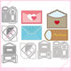 3 envelope letter suit Metal carbon steel knife mold DIY cutting knife mold cross-border supply September 2023