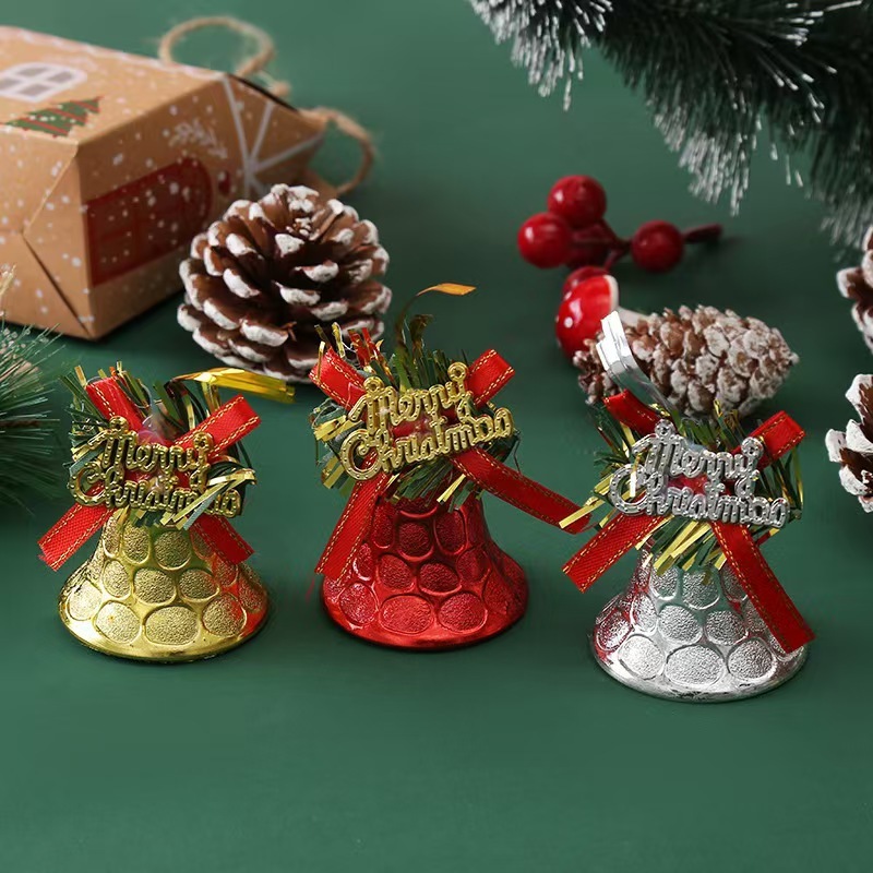クリスマス装飾品英語蝶結びベルペンダントクリスマスツリーシーンアレンジアクセサリークリスマス装飾品|undefined