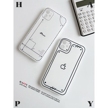 半透明简约草稿纸透明磨砂手机壳适用iPhone12proMAX苹果13/11/14