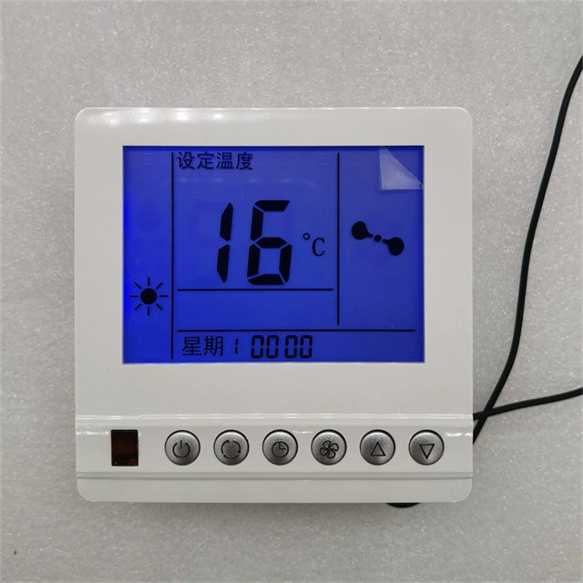 Панель управления центральным кондиционером: термостат для водяной системы, контроллер трубопровода фанкойла, трехскоростной переключатель, ручной регулятор температуры