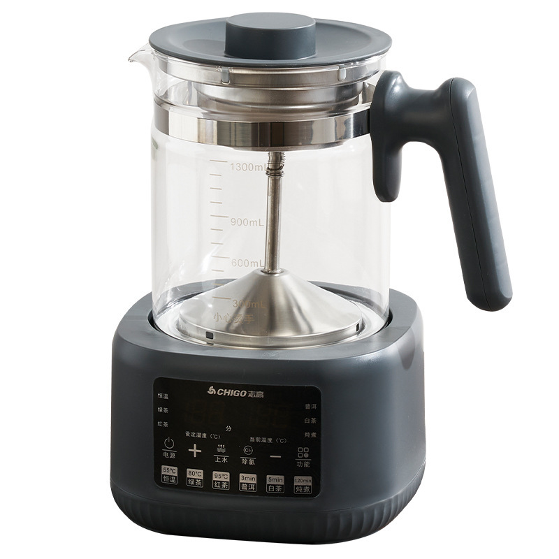 志高煮茶器 家庭用 底部給水式 蒸気噴射式 プーアール茶泡立て器 湯沸かし器 恒温健康ポット|undefined