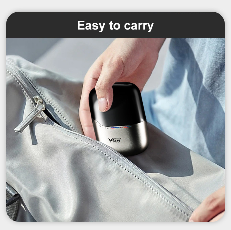 Mini Electric Shaver Waterproof Three Blade Travel Grooming Kit_voghion.com