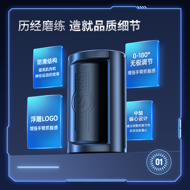 INNSTAR Oval Gripz Barbell Grips Thick Bar Grips Adjustable