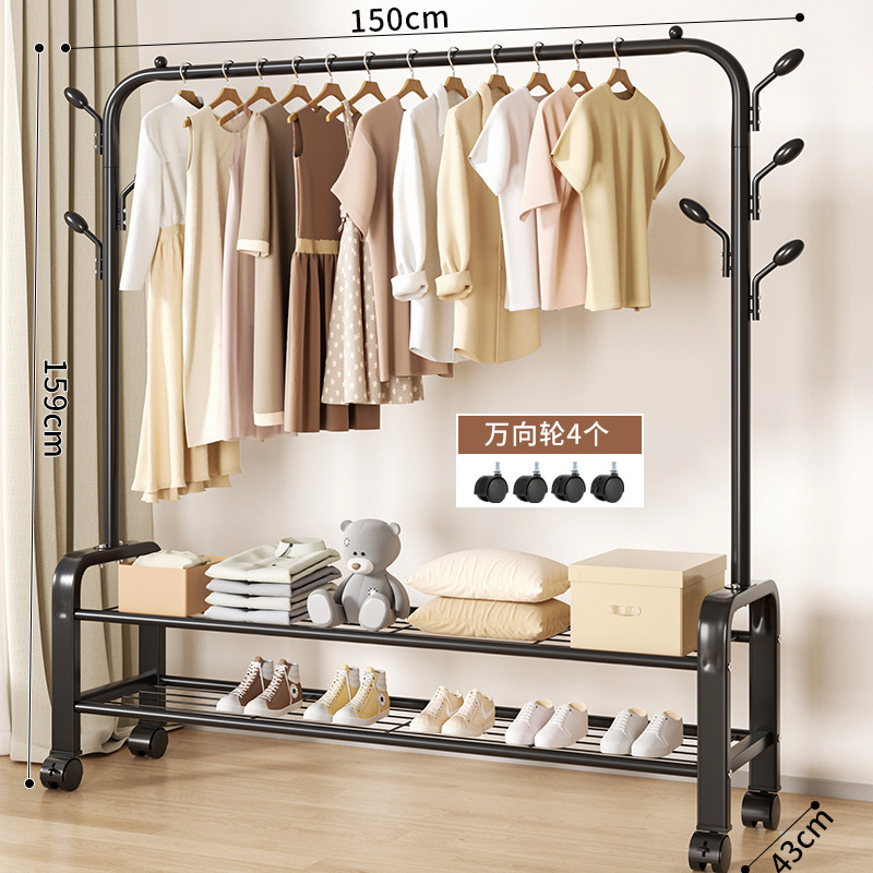 percha de ropa simple piso plegable balcón secado estante de ropa doméstico dormitorio doméstico varilla de secado plegable percha de ropa