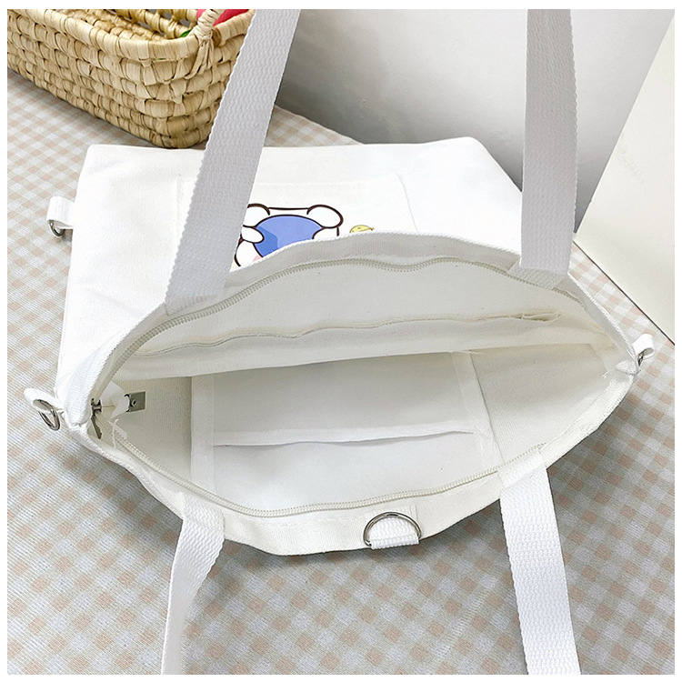 Wholesale of 2025 new cartoon casual canvas bags, large-capacity, fashionable and cute girl single-shoulder bags and tote crossbody bags undefined