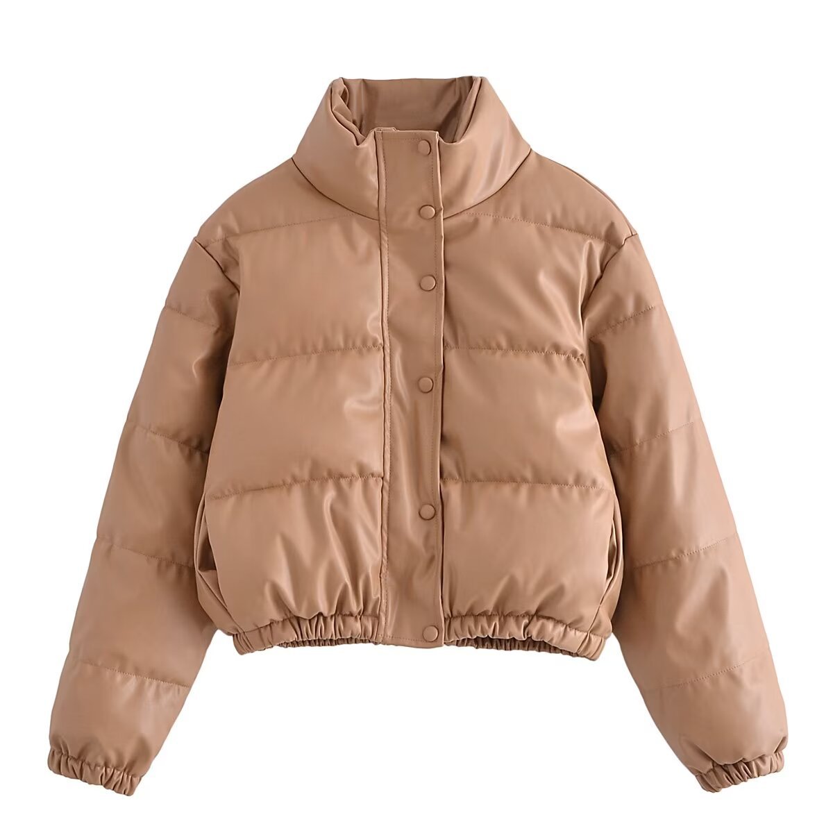 Women's Clothing 2024 Winter New Women's Urban Casual Leather Cotton Jacket_voghion.com