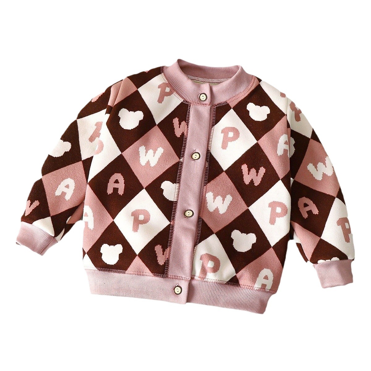 Children's keep warm demi-season cardigan for men and women, knitted warm jacket, sweater 5