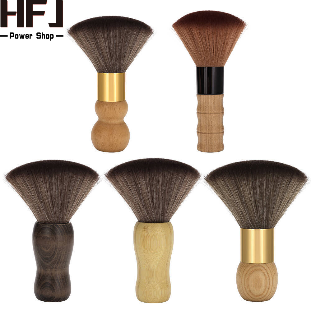 Peluquería Escaneo de cabello roto de madera maciza Escaneo de fibra de peluquería Cepillo suave Escaneo de limpieza de cabello Cepillo de cabello roto Herramientas de corte de cabello en el hogar