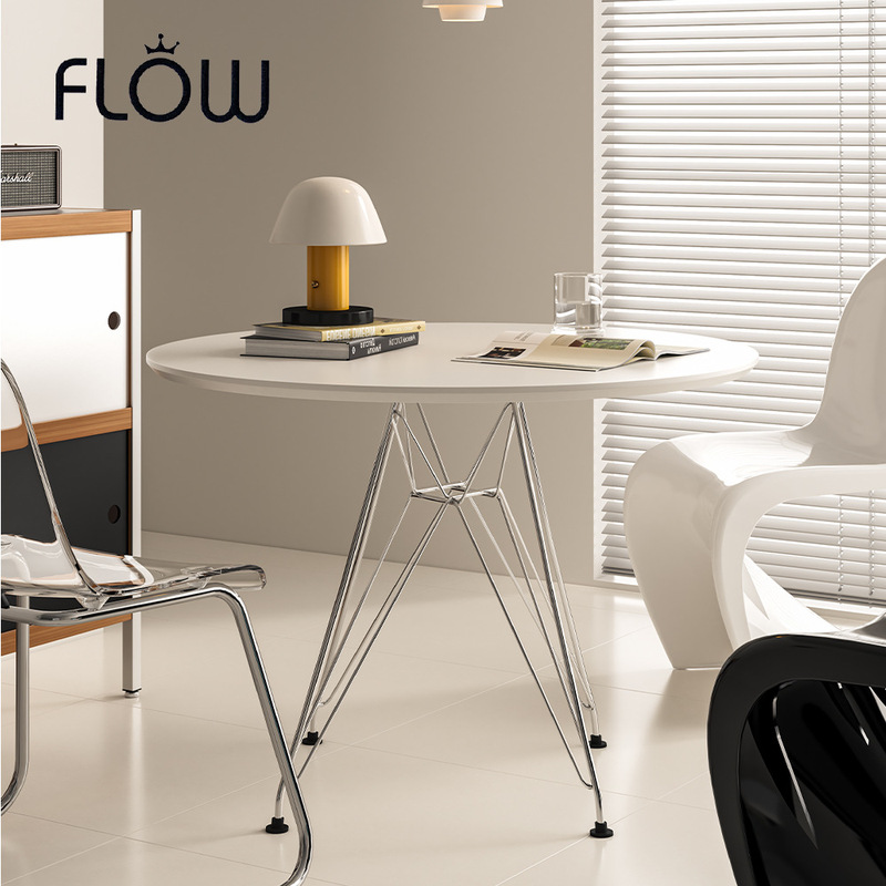 Scandinavian Dining Table Modern Simple Ins Home Small Apartment Dining Table Eames White Round Table Designer Negotiation Table