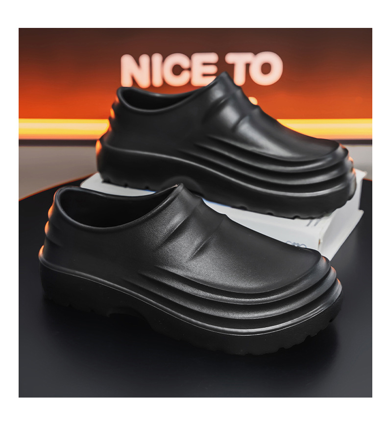 Chef Shoes For Men Waterproof Non-slip Casual Kitchen Work Footwear_voghion.com