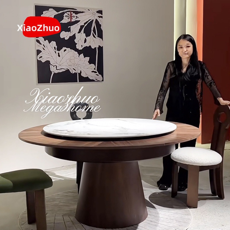 Little Fletcher Dining Table Fletcher Rotating Dining Table Expandable Telescopic Rotating Round Table 10 People 12 People 14