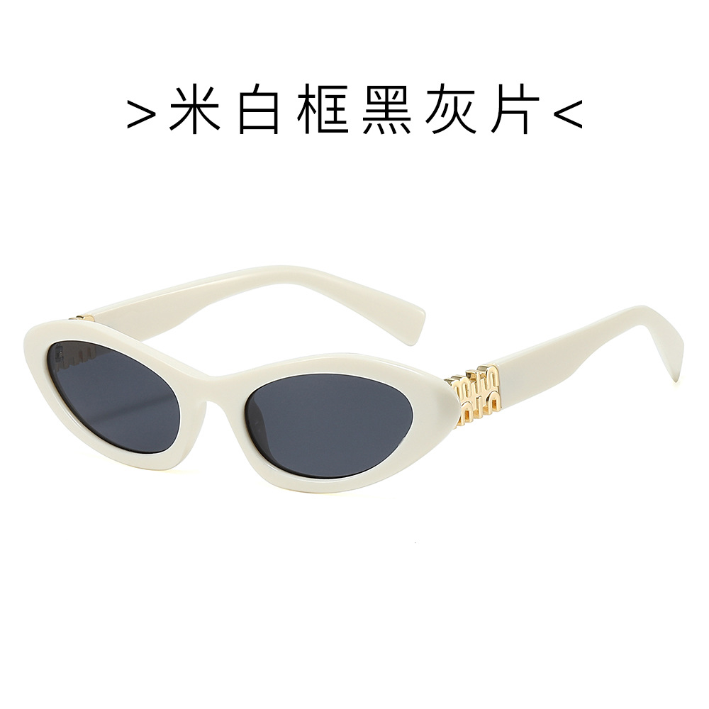 Nuevas gafas de sol europeas y americanas con letras m retro Ken Dou con el mismo estilo Gafas de sol con ojos de gato