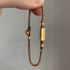 古代チベットスタイルの幸運の言葉スクエア編みロープブレスレット女性用レトロエスニックスタイルデザイン手織りカラフルなロープブレスレット