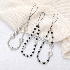 Creative new spotted love mobile phone chain mobile phone case key chain hanging chain ccd camera lanyard anti-fall chain wholesale