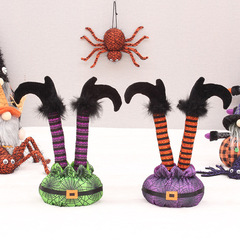 ハロウィン反転エルフ脚卓上飾り布製エルフ足装飾品フェスティバルシーン装飾小道具