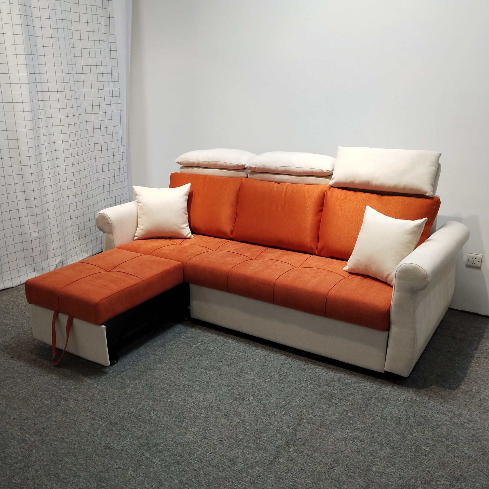 Sofá multifuncional pequeño tipo de casa sala de estar apartamento retráctil sofá cama desmontable estilo moderno minimalista