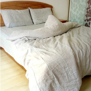 Pure Linen Quilt Cover Single Piece French Rain Dew Hemp Anti-Mite and Antibacterial Student Dormitory Spliced ​​Cotton and Linen Bamboo Linen Single Quilt Cover