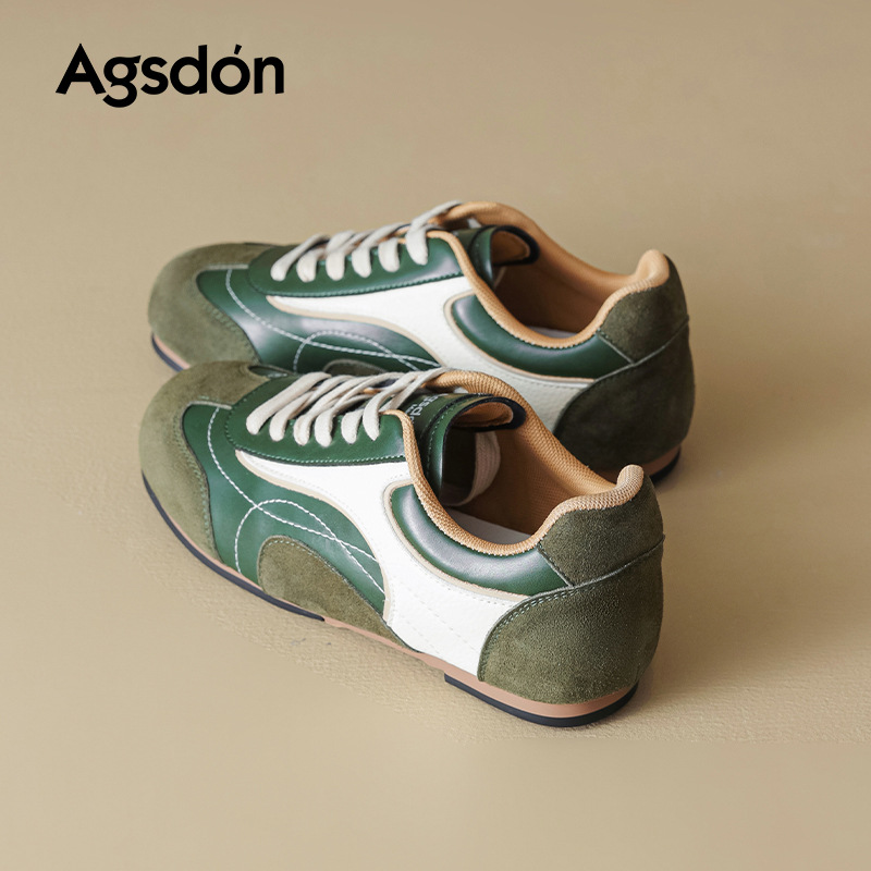 Augu Lion Dengde zapatos de entrenamiento para mujeres 2025 nuevo otoño ballet de suela gruesa Gump zapatos de skate suave