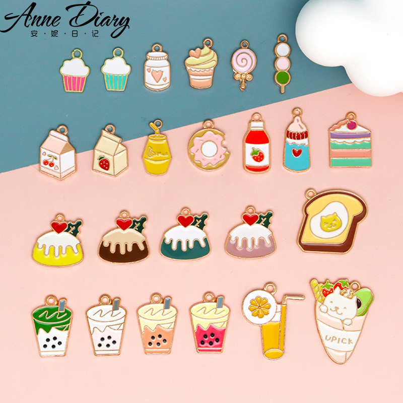Strictly selected diy ornaments with small fresh dessert milk tea pudding donut hair accessories bracelet pendant oil dripping handmade materials Strictly selected diy ornaments with small fresh dessert milk tea pudding donut hair accessories bracelet pendant oil dripping handmade materials