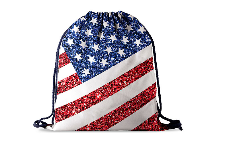 Waterproof National Flag Travel Street Drawstring Backpack display picture 2