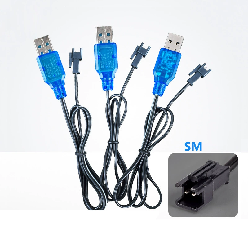 3,7 V SM литиевая батарея зарядное устройство вертолет Дрон пульт дистанционного управления автомобиль робот USB кабель для зарядки