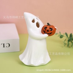 ハロウィンゴーストフェスティバルデコレーションパーティーデコレーション樹脂ホワイトゴーストハグカボチャクロスボーダースポット