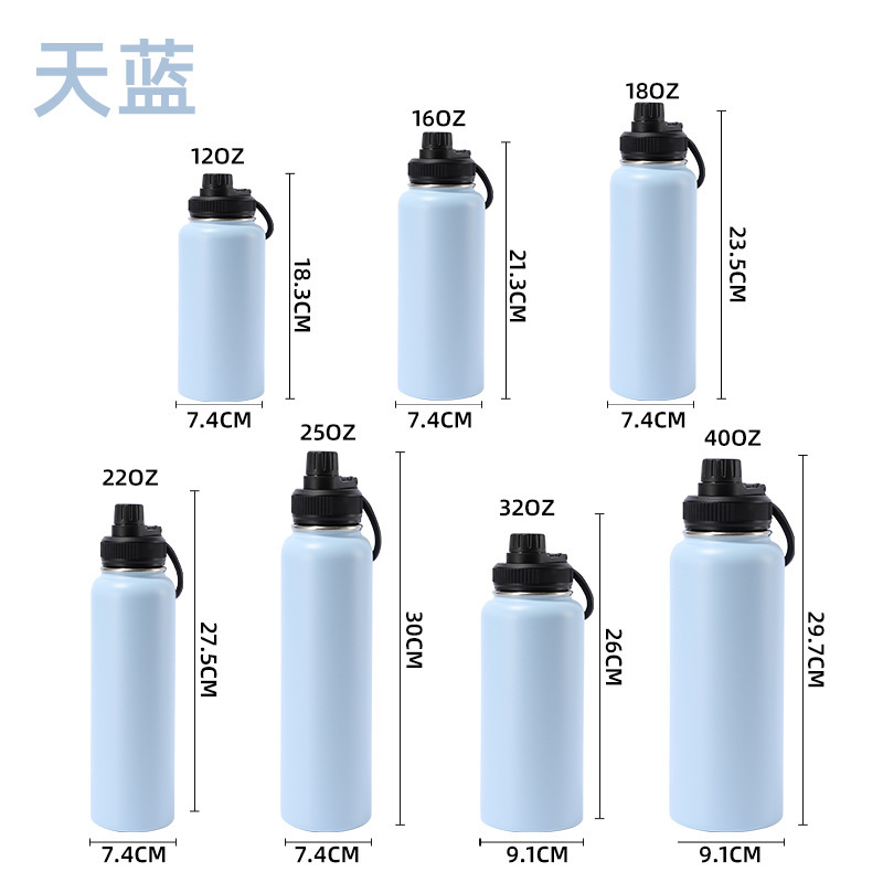 Botella espacial estadounidense transfronteriza de gran capacidad portátil al aire libre con botella deportiva de mano de alto valor nominal simple taza aislante térmico