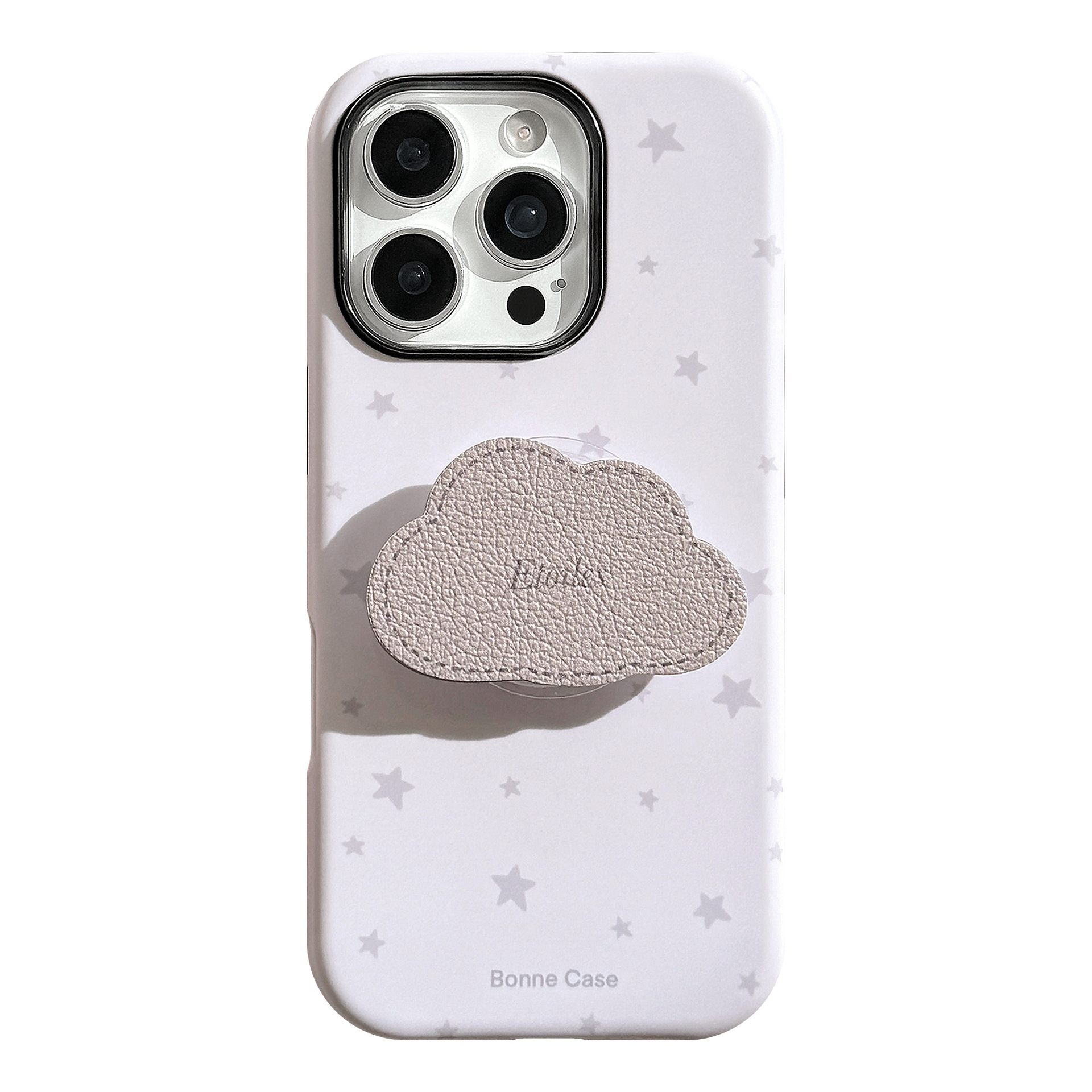 Funda para iPhone 16 con textura de cuero y soporte tipo nube, compatible con 17 Pro Max, 13, 12, diseño de estrella de alta gama. image 6