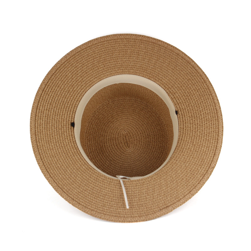 Estilo coreano verano de las mujeres sombrero superior plana cúpula al aire libre sombrero de sol moda ala corta protección solar sombrero de paja Comercio exterior al por mayor