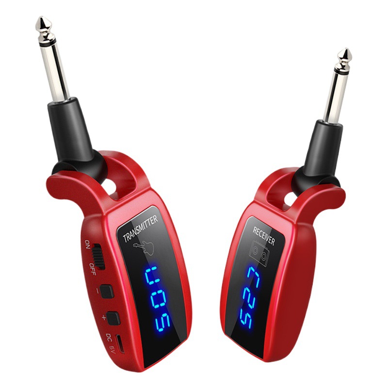 Guitarra transmisor inalámbrico receptor eléctrico soplado tubo cable instrumento musical bluetooth transmisión de audio altavoz madera dedicado