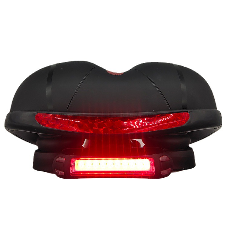 188 con cojín de luz trasera bicicleta de montaña cojín del asiento de la bicicleta asiento grande trasero suave amortiguador silla montar piezas de equipo