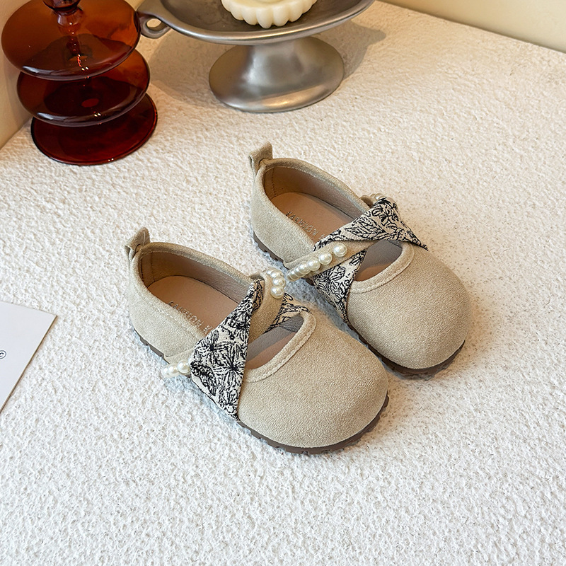 Zapatos de princesa para niñas, zapatos de cuero casuales, 2025 otoño, nuevos zapatos de estilo Mary Jane, zapatos de soja suaves
