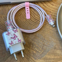 欧规美规充电头保护套适用于苹果18w 20w充电器数据线保护套14pro
