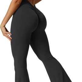 YEOREO Women Workout Flare Jumpsuits Sexy Backless Gym Bodyc