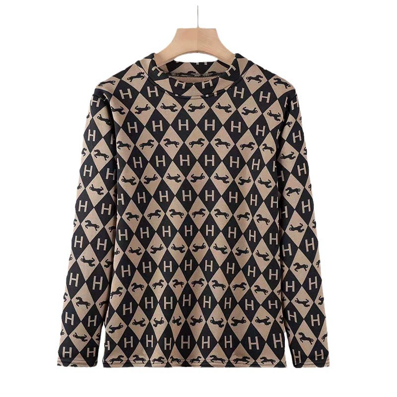 Spring thermal underwear for mother, T-shirt, for middle age, plus size