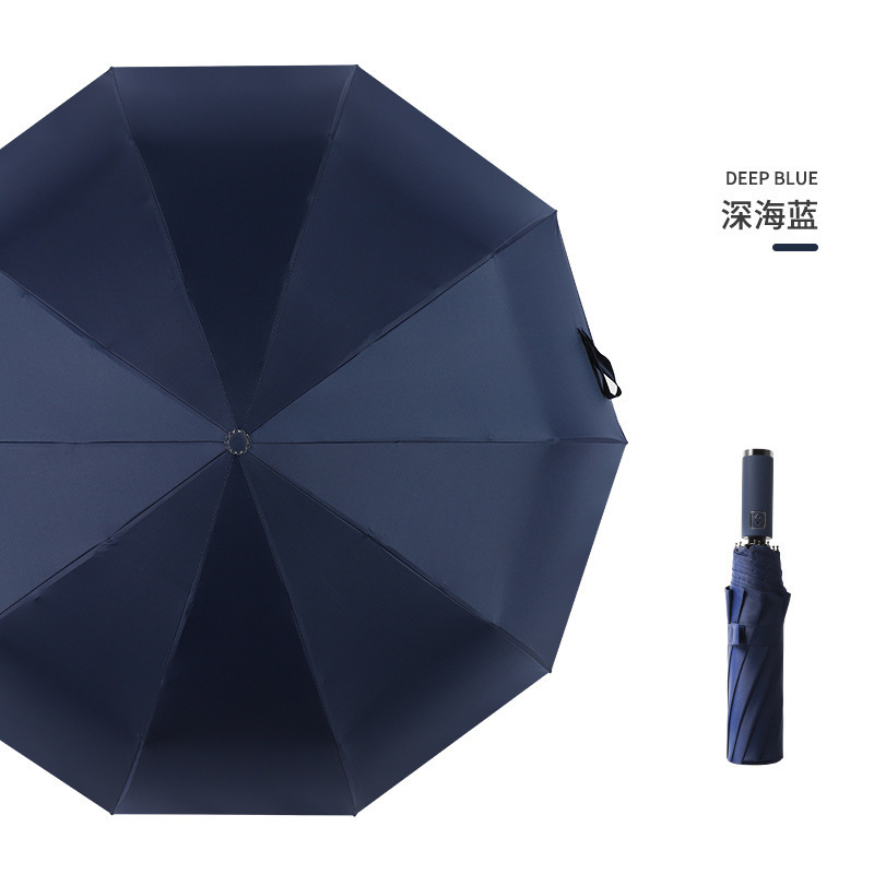 Paraguas grande totalmente automático para hombre, reforzado, doble uso para sol y lluvia, protección solar, paraguas plegable, venta al por mayor personalizada image 22