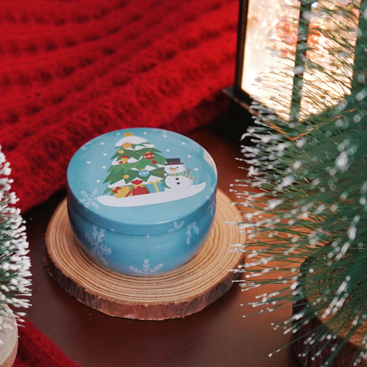 Navidad caja de regalo de vela de banano set romántico no humo perfume adornos regalo de mano vela doméstica de Navidad al por mayor