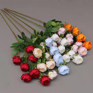 7 -headed exquisite peony simulation Flower Wedding Wedding Hotel Ceiling Silk Flower Home Road Leading Photography Background Decoration Fake Flowers