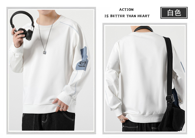 E7612 590K ÁO NỈ NAM SHITDUA BIG SIZE NGOẠI CỠ DÀI TAY MÙA XUÂN THU ĐÔNG PHONG CÁCH TRẺ TRUNG PHONG CÁCH HÀN QUỐC THỜI TRANG NAM G01 SẢN PHẨM MỚI