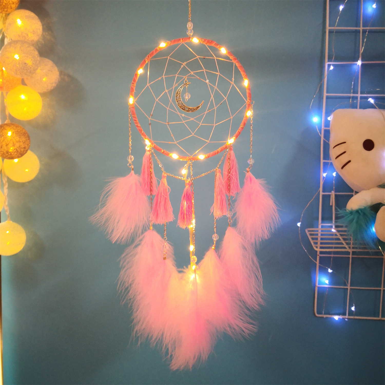 실버 화이트 문-핑크