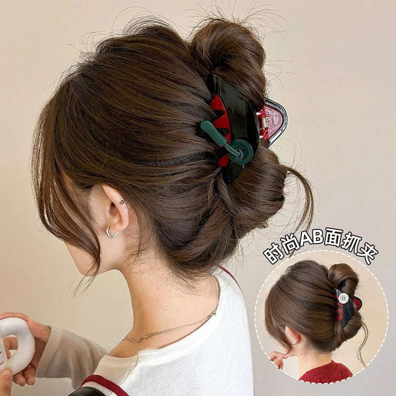 2 # Clip de botón negro AB lado 9cm