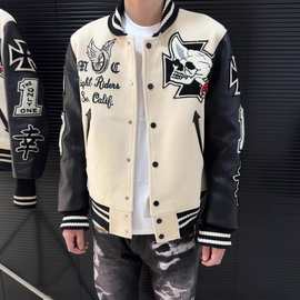 黑木出品东洋骷髅骑士棒球服Cleanfit风格修身立领vibe短款外套男
