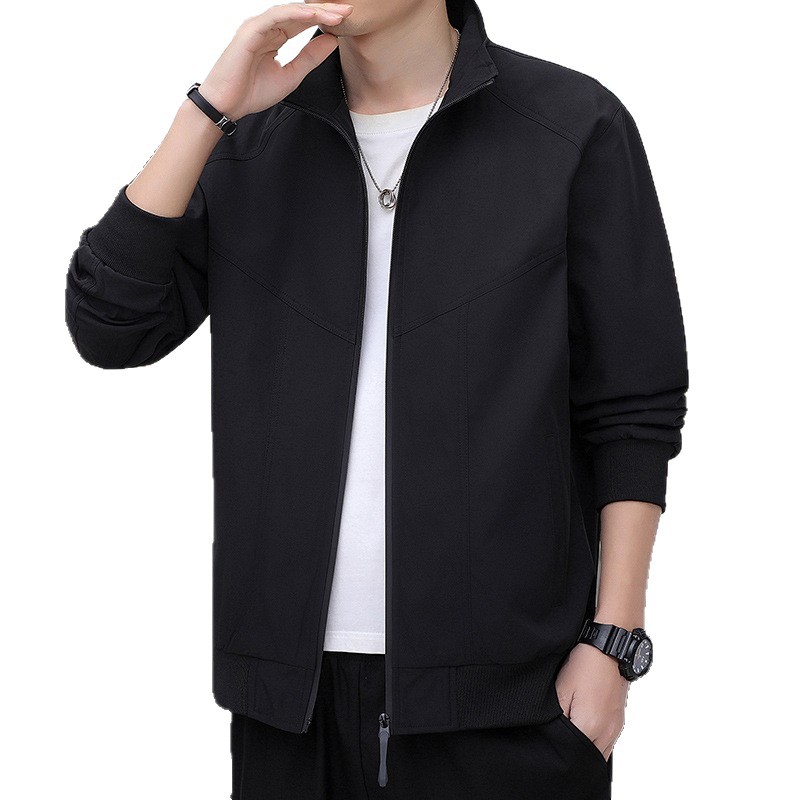 Chaqueta de otoño transfronteriza para hombres en otoño nuevo tipo delgado cuello vertical para vestir suelto y casual chaqueta de ropa de primavera y otoño image 6