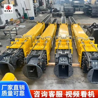 挖掘机加长臂6-26米挖机改装伸缩臂贝壳斗桥梁拆除工地拉山臂