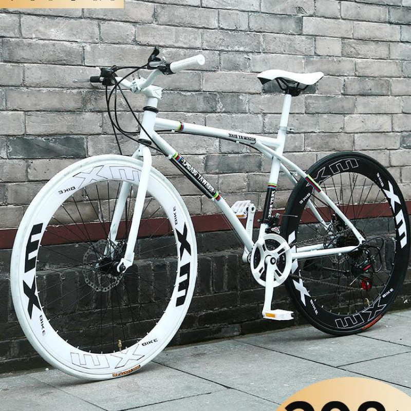 Variable Speed Fixed Gear Bicycle Solid Tire Live Fly Internet Celebrity Road Racing Simple Student Adult Men's and Women's Bicycle