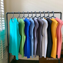 工厂直发夏季纯色背心男港风宽松无袖恤男生休闲运动打篮球背心