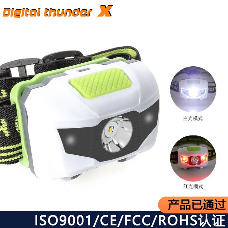 Faros transfronterizos para exteriores No. 5 batería seca led ligero mini faro de pesca faro de pesca luz de pesca nocturna impermeable