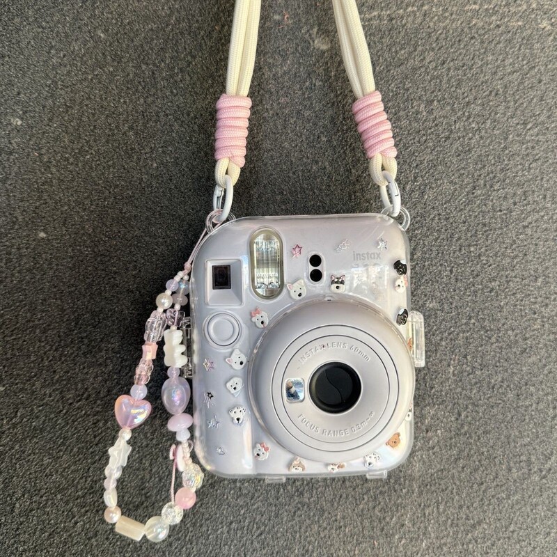 Mini12 Transparent Case Instax Crystal Hard Shell Camera Protective Case Chain Mini12 Transparent Case Instax Crystal Hard Shell Camera Protective Case Chain
