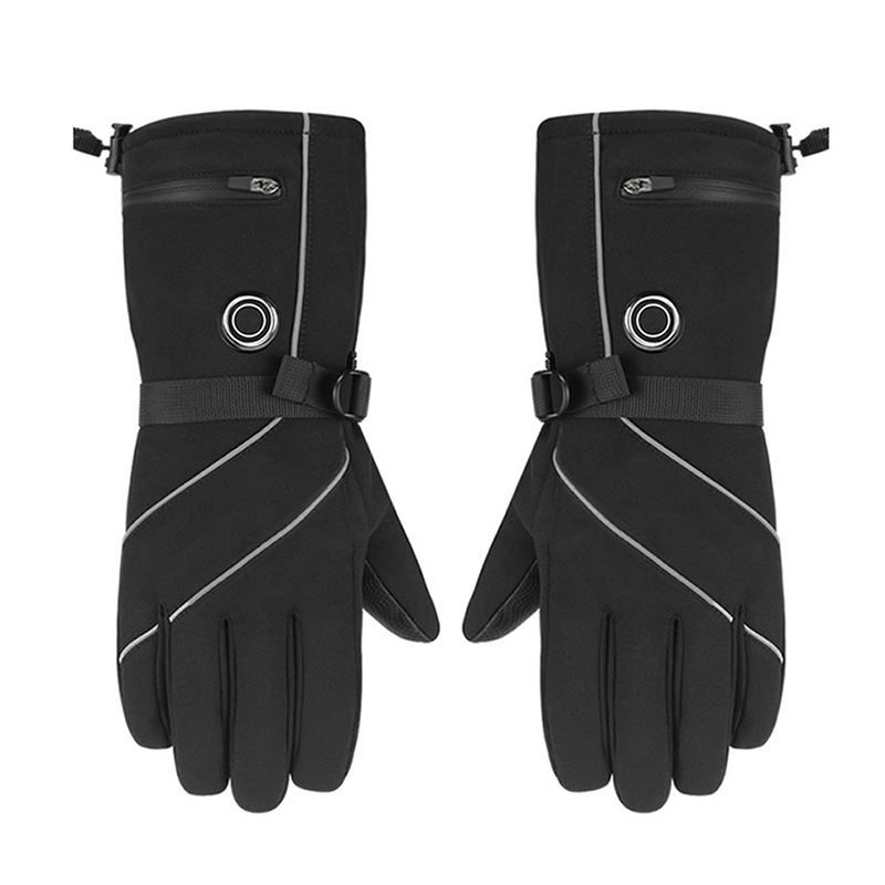 Guantes de calefacción eléctrica caliente a prueba de viento impermeable motocicleta esquí guantes de calefacción pantalla táctil engrosada invierno transfronteriza